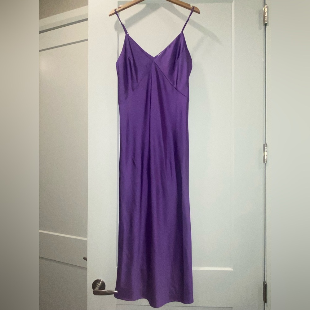 A New Day Purple Full Slip Dress Adjustable Straps Women’s Medium